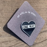 One Way Heart Enamel Pin