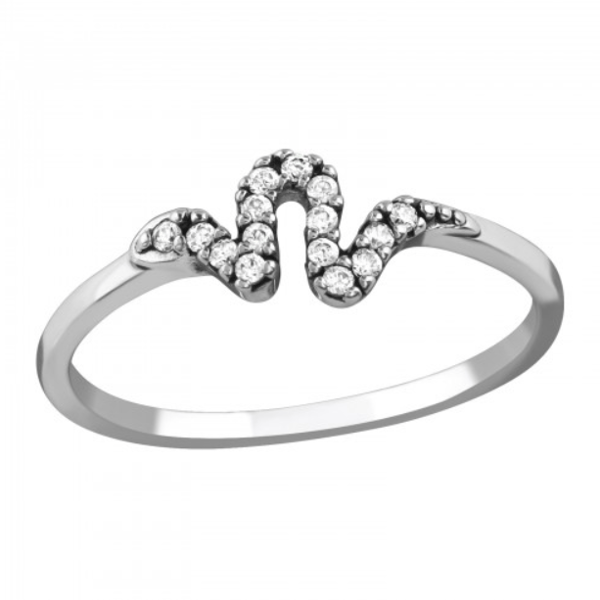 Image of Colchis crystal snake ring (sterling silver)