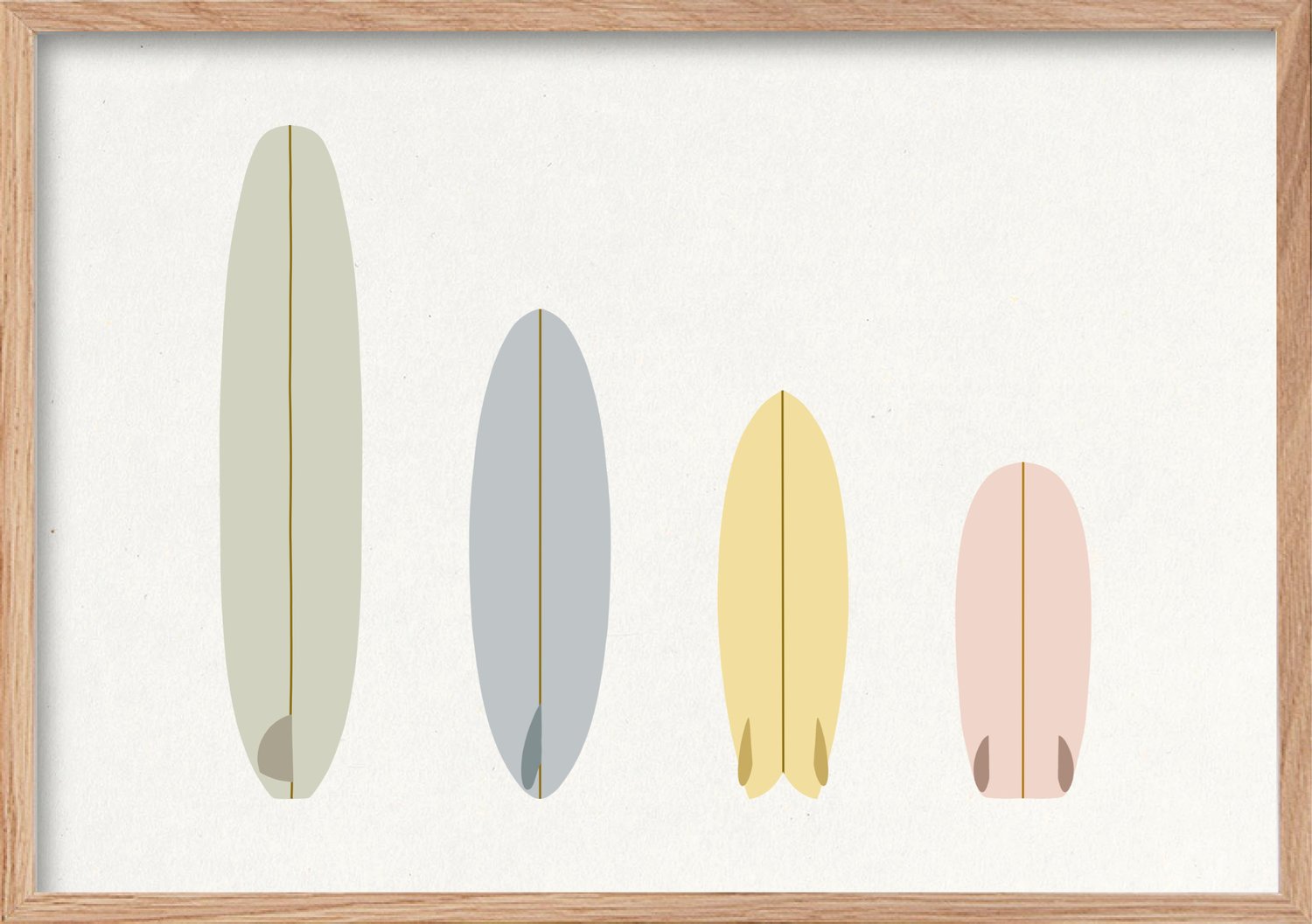 Image of Surf Art Print - 'MELLOW VIBES QUIVER'