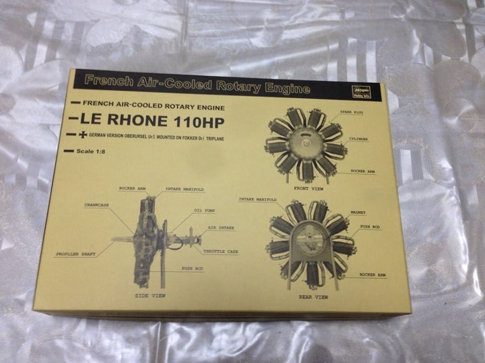 Image of HASEGAWA 1/8 FRENCH AIR-COOLED ROTARY ENGINE LE RHONE 110HP 51994