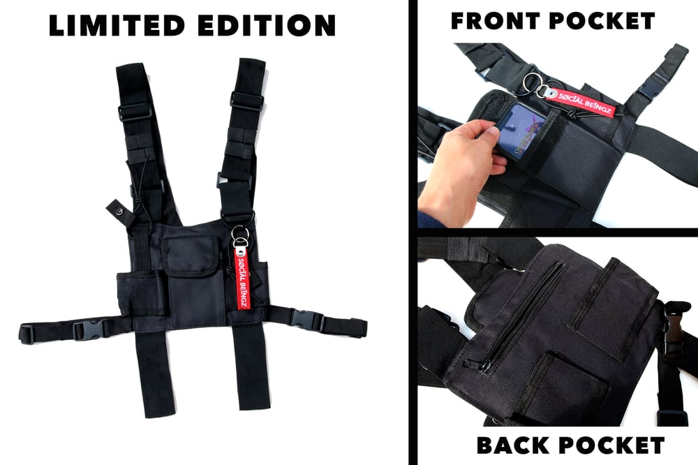 Image of LIMITED EDITION - BLACK - SB Vest strap - Fight Bag
