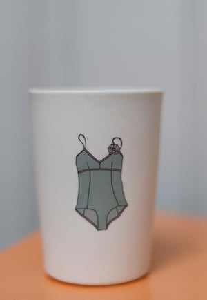Image of cup 'let's go for a swim!"