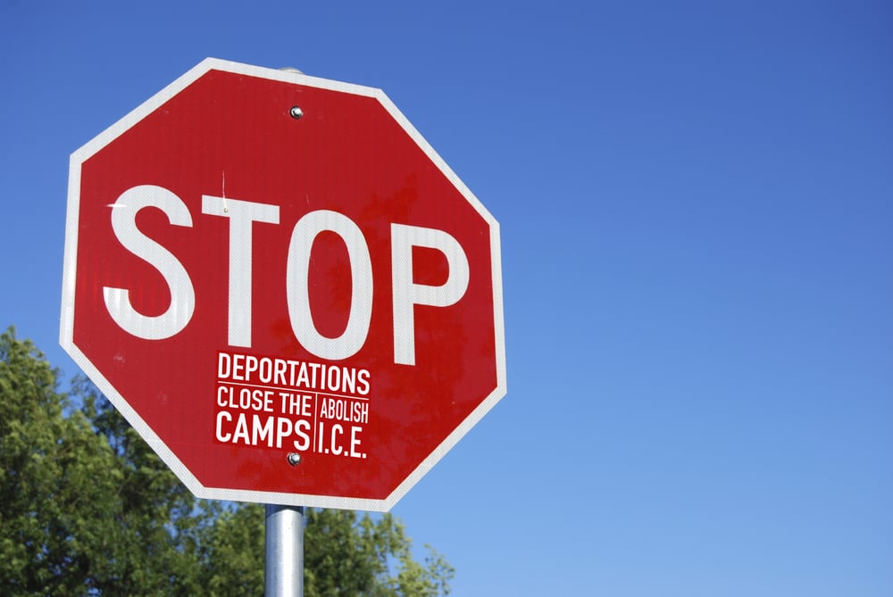 Image of Stop Deporations sticker