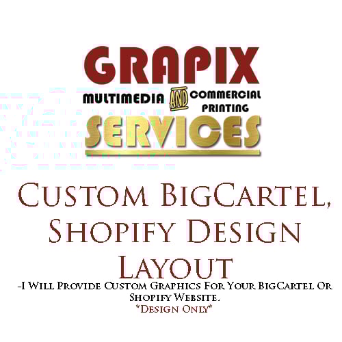 Image of Custom BigCartel, Shopify Design Layout