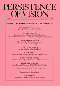 Image of Persistence of Vision No. 12/13: Politics and the Cinema of Jean Renoir (1996)