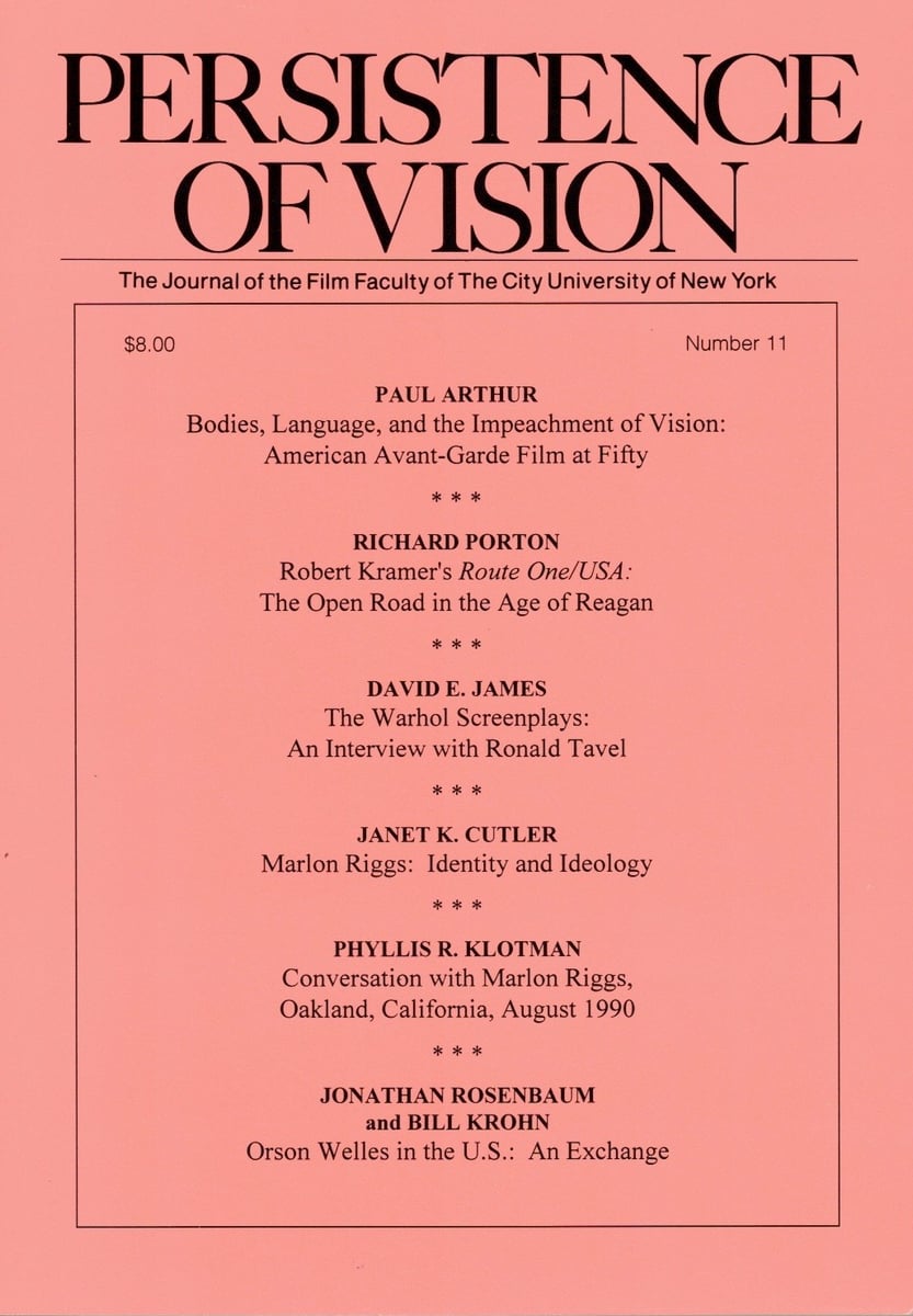 Persistence of Vision No. 11 (1995) Anthology Film Archives