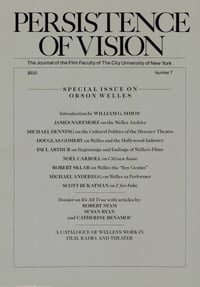 Persistence of Vision No. 7: Special Issue on Orson Welles (1989)