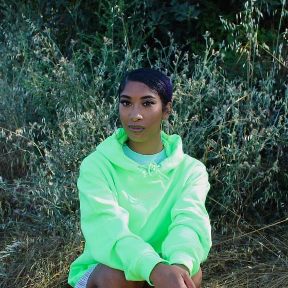 Image of Angeli Oversized Pullover Hoodie (Neon Green) 