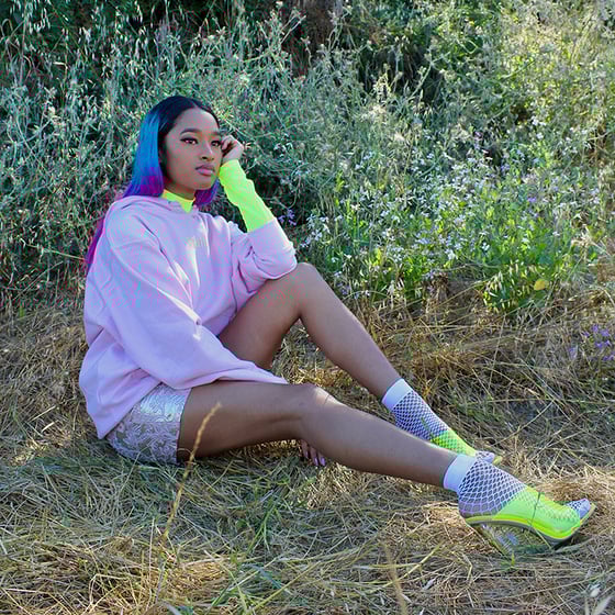 Image of Angeli Oversized Pullover Hoodie (Baby Pink) 
