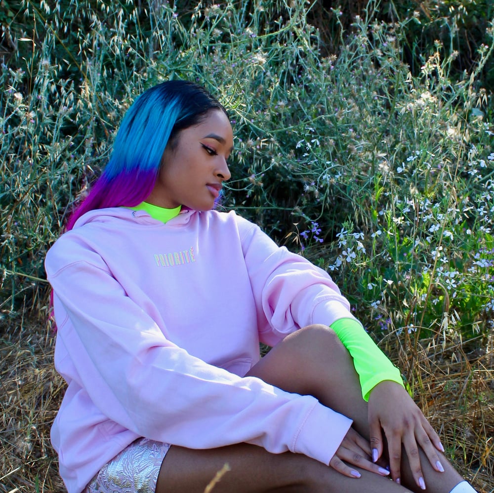 Image of Angeli Oversized Pullover Hoodie (Baby Pink) 