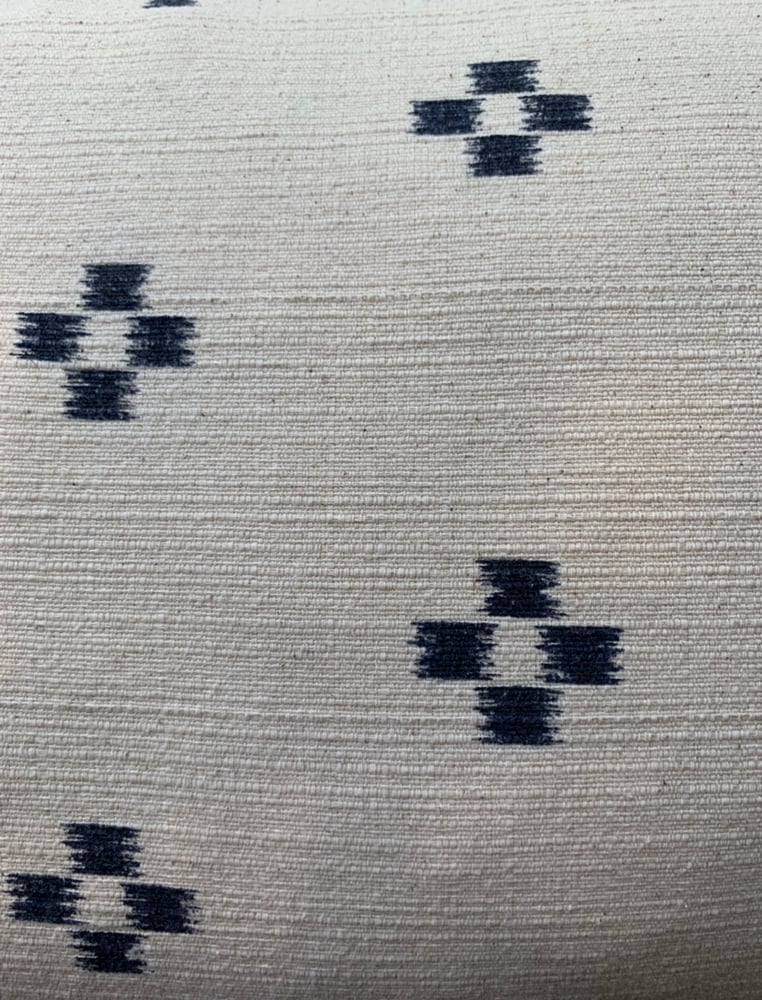 Image of Navy Cross Cotton Pillow