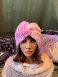 Image 1 of "Twist of Pink Perfection" Hand-Knit Ear Warmer 
