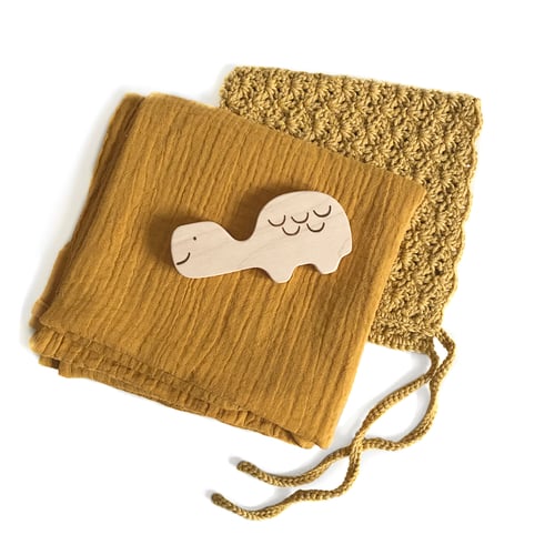 Image of Lange en coton moutarde