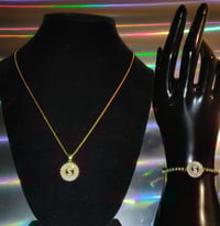 Gold Letter Pendant Set