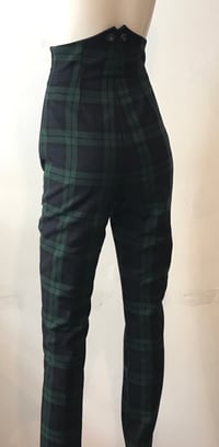 Image 3 of High waisted tartan trousers