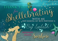 Image 1 of Mermaid Thank You & Ugly Onsie Invites