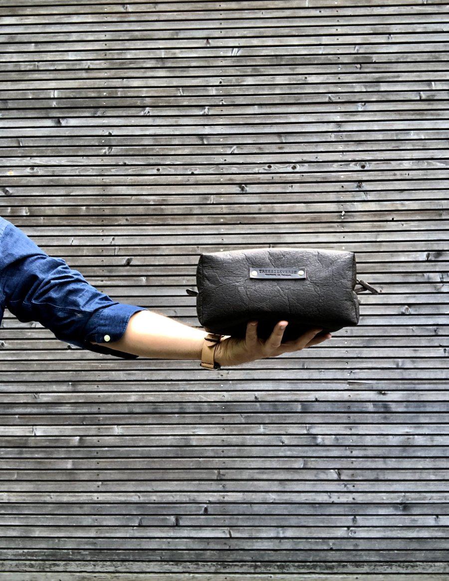 Image of Piñatex™ dopp kit shaving bag toiletry bag