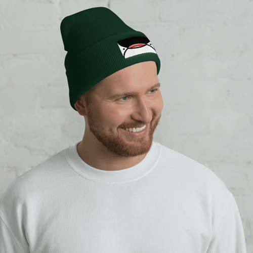 Image of Orca Face Seattle Flag Beanie