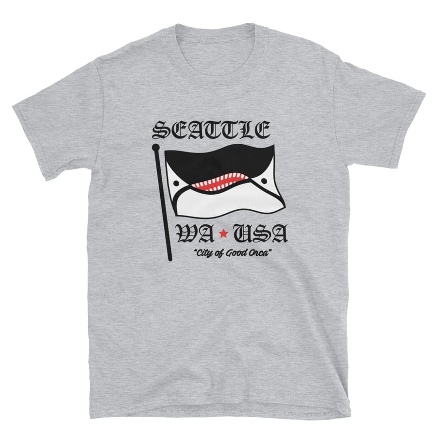 Image of Seattle City Flag Grey T-Shirt