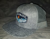 Image 2 of GREY COLORADO STATE MESHBACK SNAPBACK HAT 