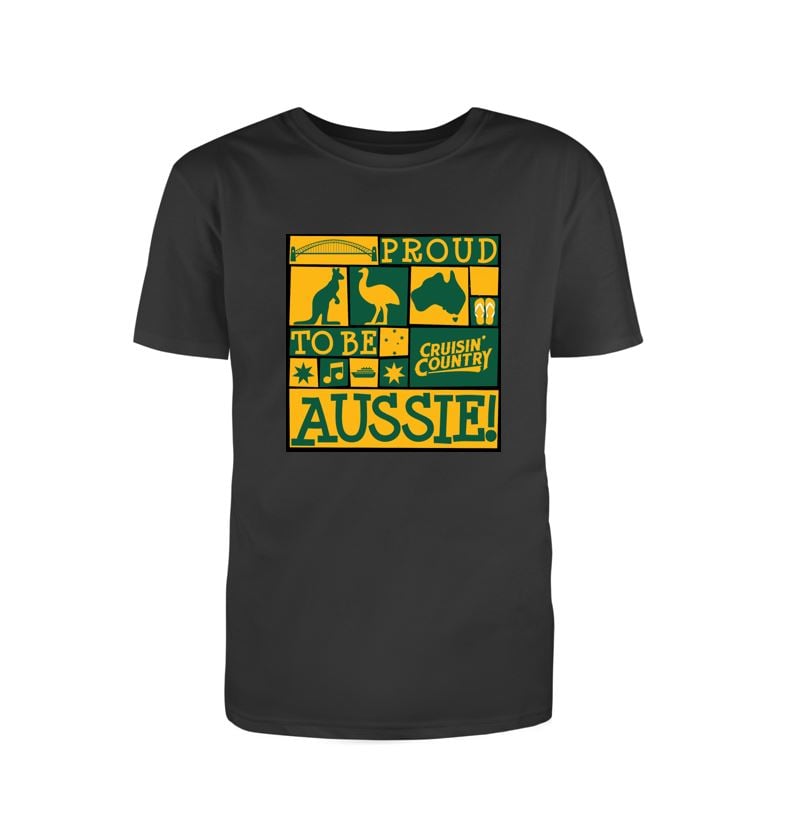 Image of Cruisin' Country Aussie T-Shirt - Black