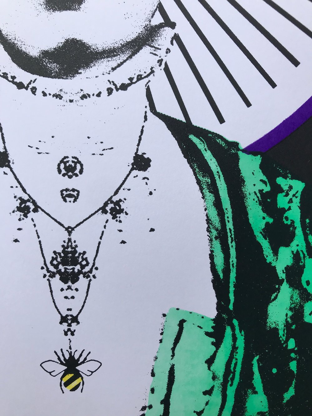 Image of A2 Suffragette colour-way Pankhurst screen print