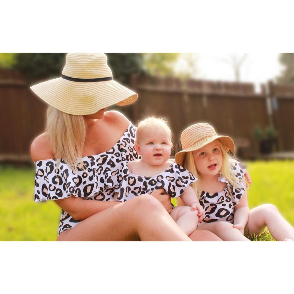 Image of Mumma & Me Leopard Print Swimsuit 