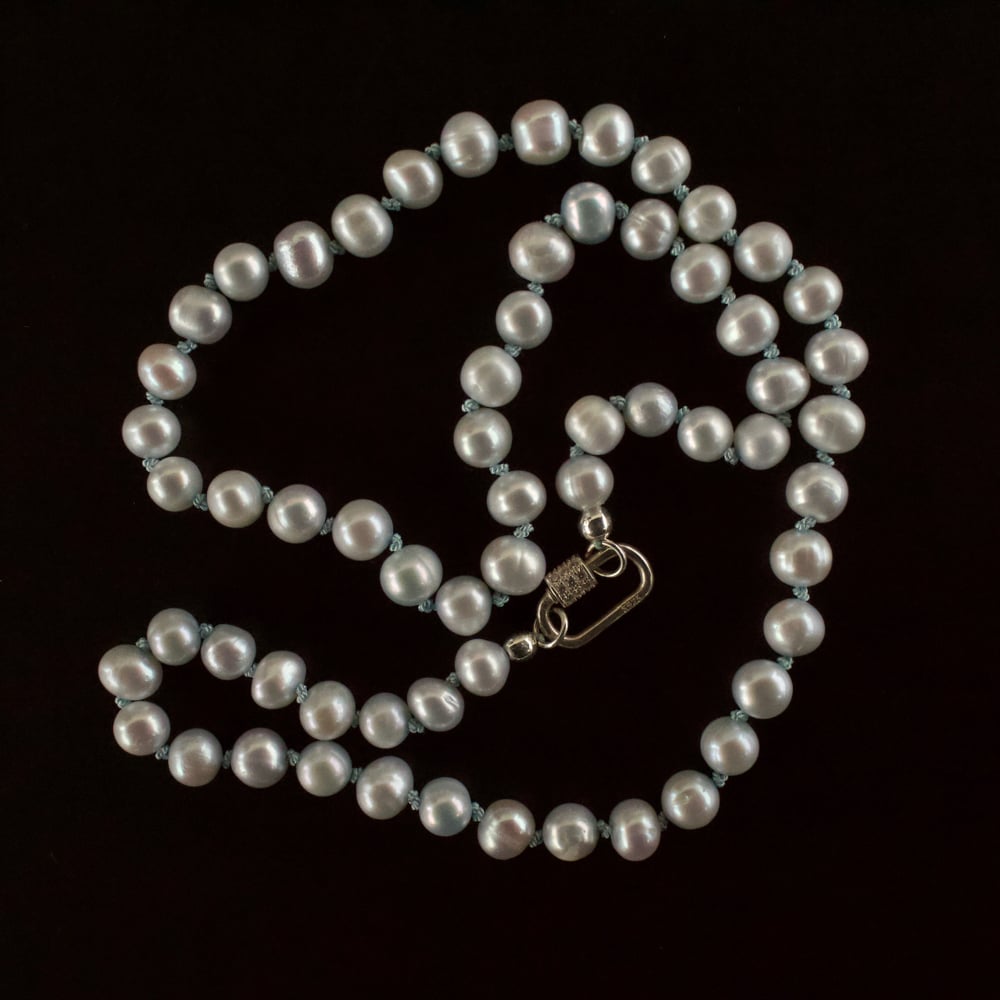 Image of Frosted blue necklace