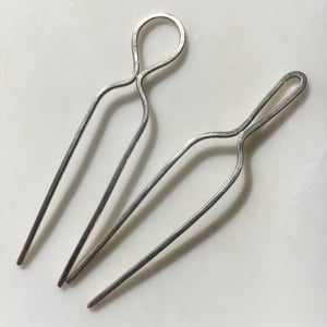 Image of sterling silver loop hair pin