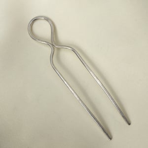 Image of sterling silver loop hair pin