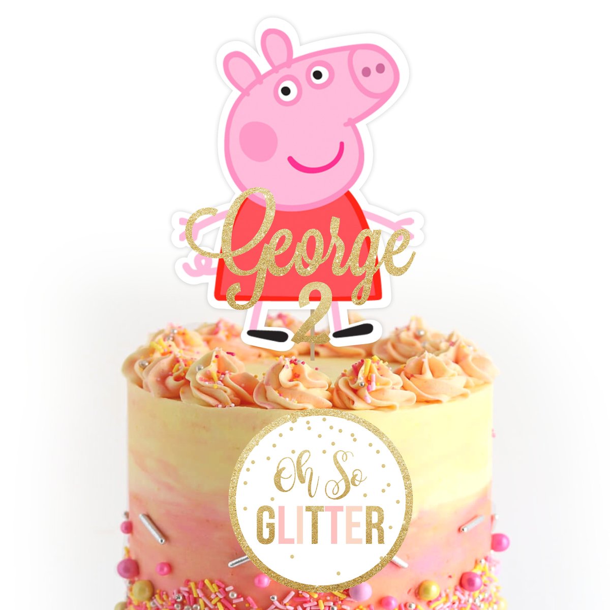 Peppa Pig Cake Topper | Oh So Glitter