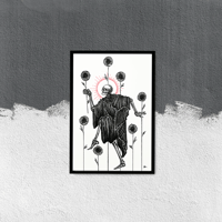 Image 1 of LIMITED EDITION RUN OF 10, "Seven of Wands" 12"x18" Watercolor Paper