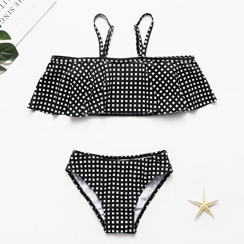 Image of Mumma & Me Monochrome Checkered Bikini