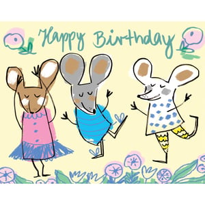 Image of Happy Birthday (Dancing Mice), Card
