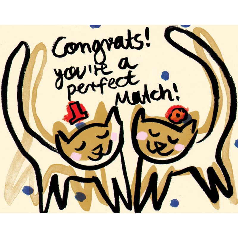 Image of Congrats! You're a perfect match! Card