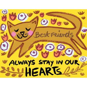 Image of Best Friends Always Stay in our Hearts (Cat), Card