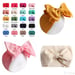 Image of Oversize Bow Stretchy Waffle Knit Headbands - 20 color Choices 