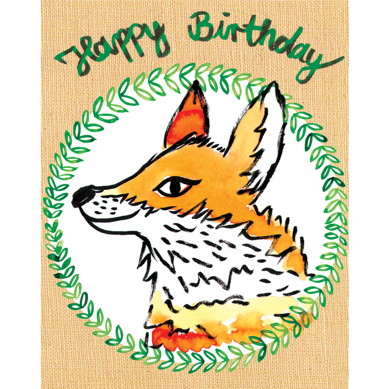 Image of Happy Birthday (Fox), Card