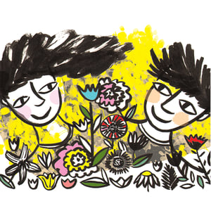 Image of Flower Lovers (yellow), Card