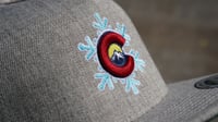 Image 4 of NEW LIMITED EDITION COLORADO SNOWFLAKE GREY SNAPBACK HAT