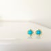 Image of juju studs in 18k yellow gold and sleeping beauty turquoise 