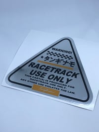 Image 1 of RACEC TRACK ONLY CHROME TRIANGLE DECAL