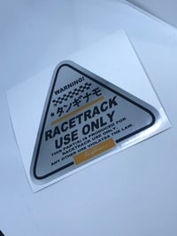 Image 2 of RACEC TRACK ONLY CHROME TRIANGLE DECAL