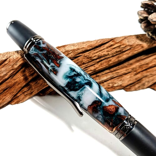 Image of Pinecone and Resin Hybrid Monarch Pen