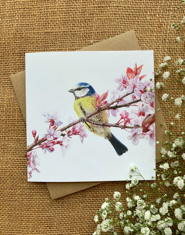 Image of 'Blossom & Blue' Greetings Card