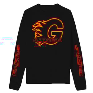 Image of GODDESS ON FIRE LONG SLEEVE TEE | EXCLUSIVE GODDESS SUMMER COLLECTION