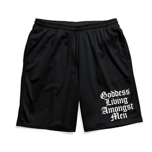 Image of GLAM OFFICIAL BLACK MESH SHORTS | EXCLUSIVE GODDESS SUMMER COLLECTION