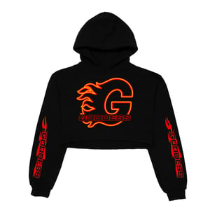Image of GODDESS ON FIRE CROPPED TOP HOODIE | EXCLUSIVE GODDESS SUMMER COLLECTION