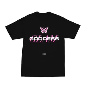 Image of GODDESS BUTTERFLY FX TIFFANY Pink Black Tee | EXCLUSIVE GODDESS SUMMER COLLECTION