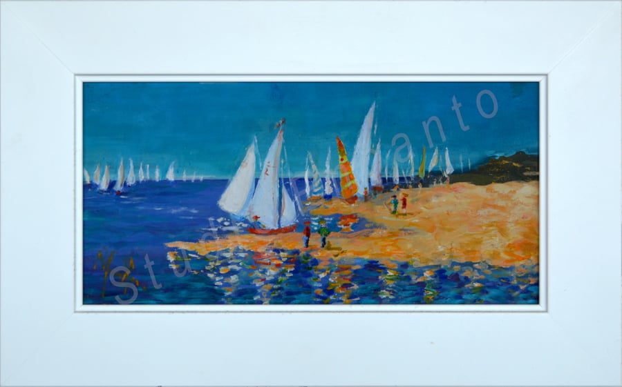 Image of Regatta Sailboats by Mary Rose Holmes